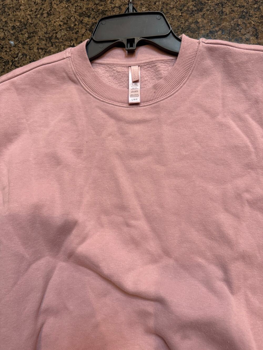 Skims Cotton Fleece Classic Crew Sweatshirt Dusk large